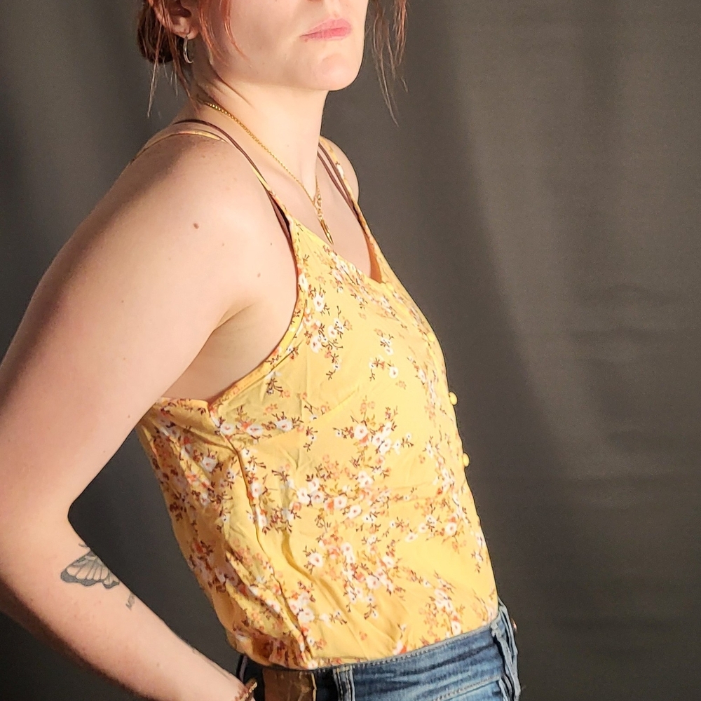 Floral Yellow Women's Top